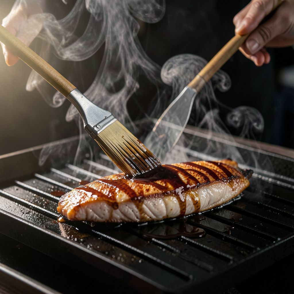 Lacado en capas sobre brasa a 280-300°C