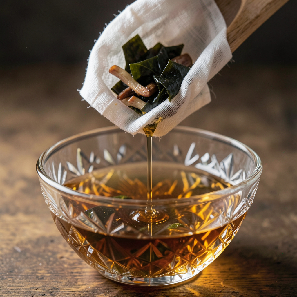 Infusión en frío de kombu y shiitake — dashi doble