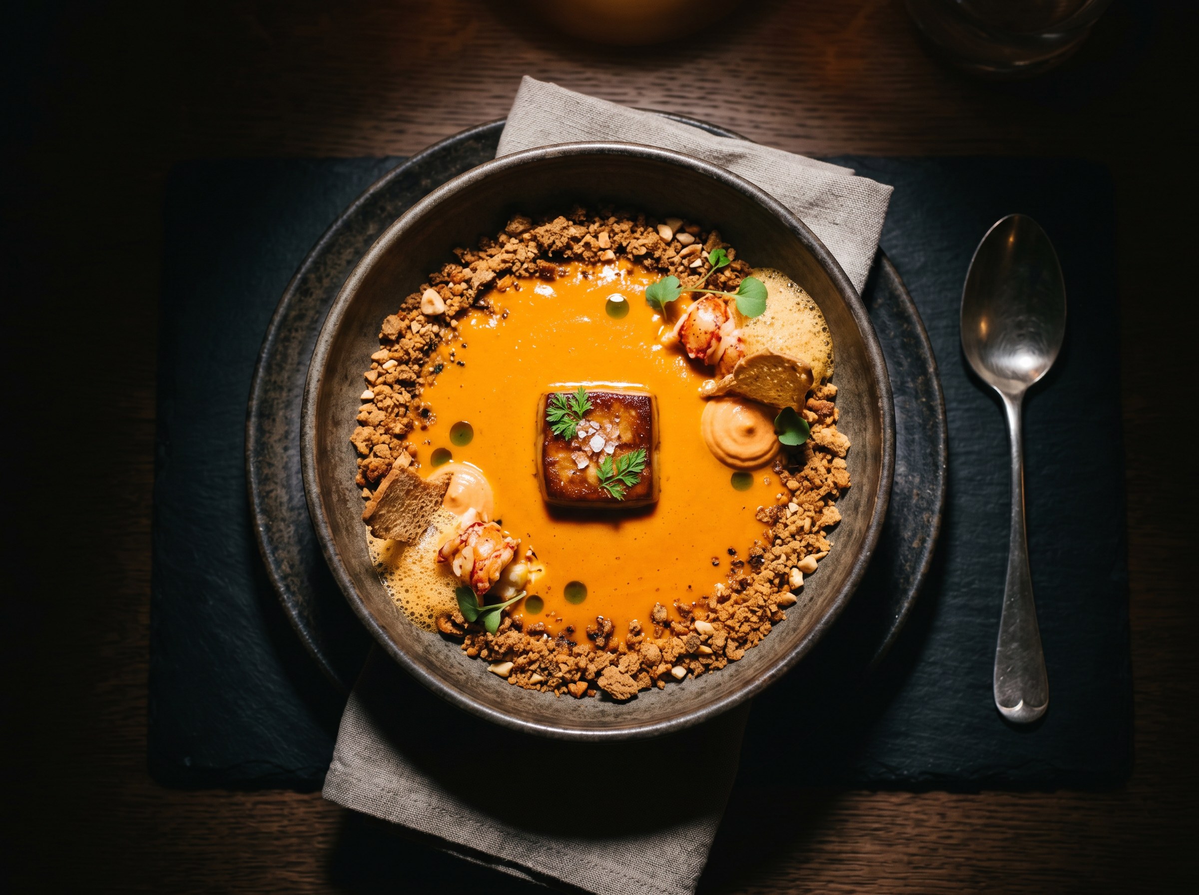 Bisque de bogavante con coñac