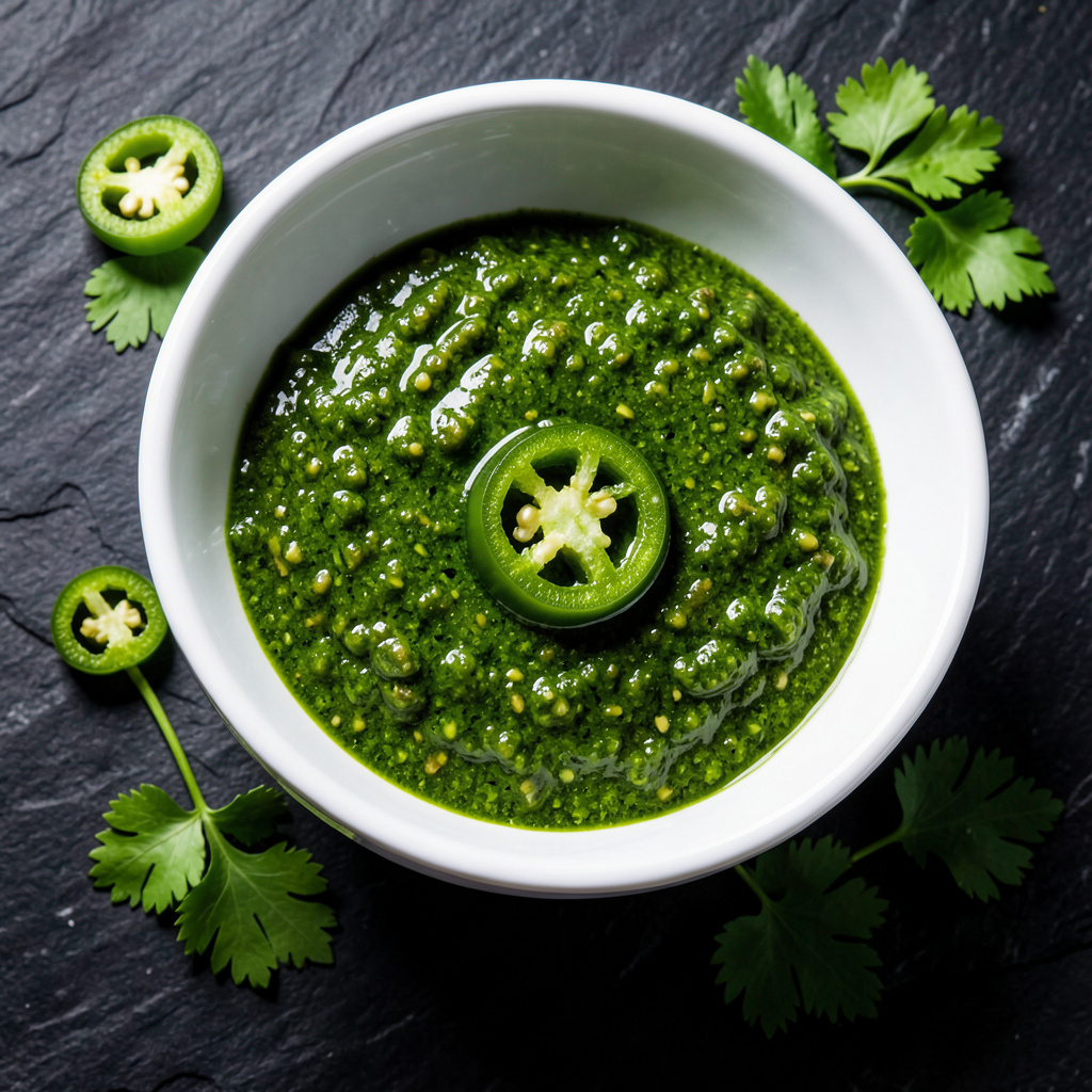 Aguachile verde intenso con jalapeño en cuenco blanco