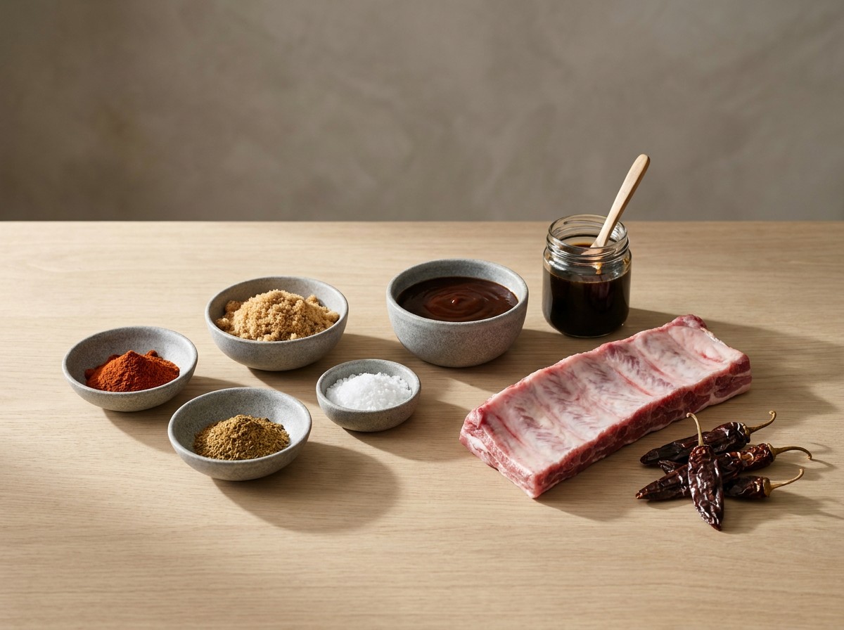 Ingredientes: costillar Duroc, especias del rub, chipotle, kétchup y melaza