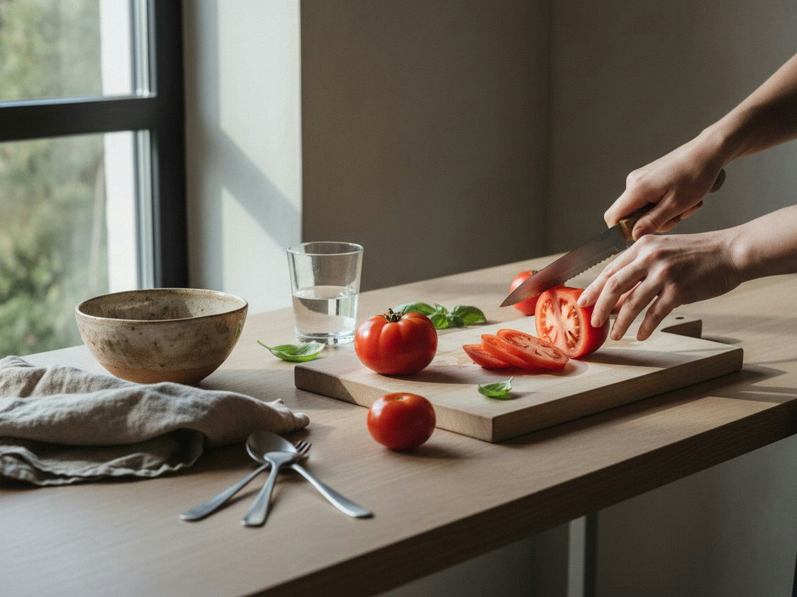 Ensalada Caprese de Búfala, Tomate y Albahaca