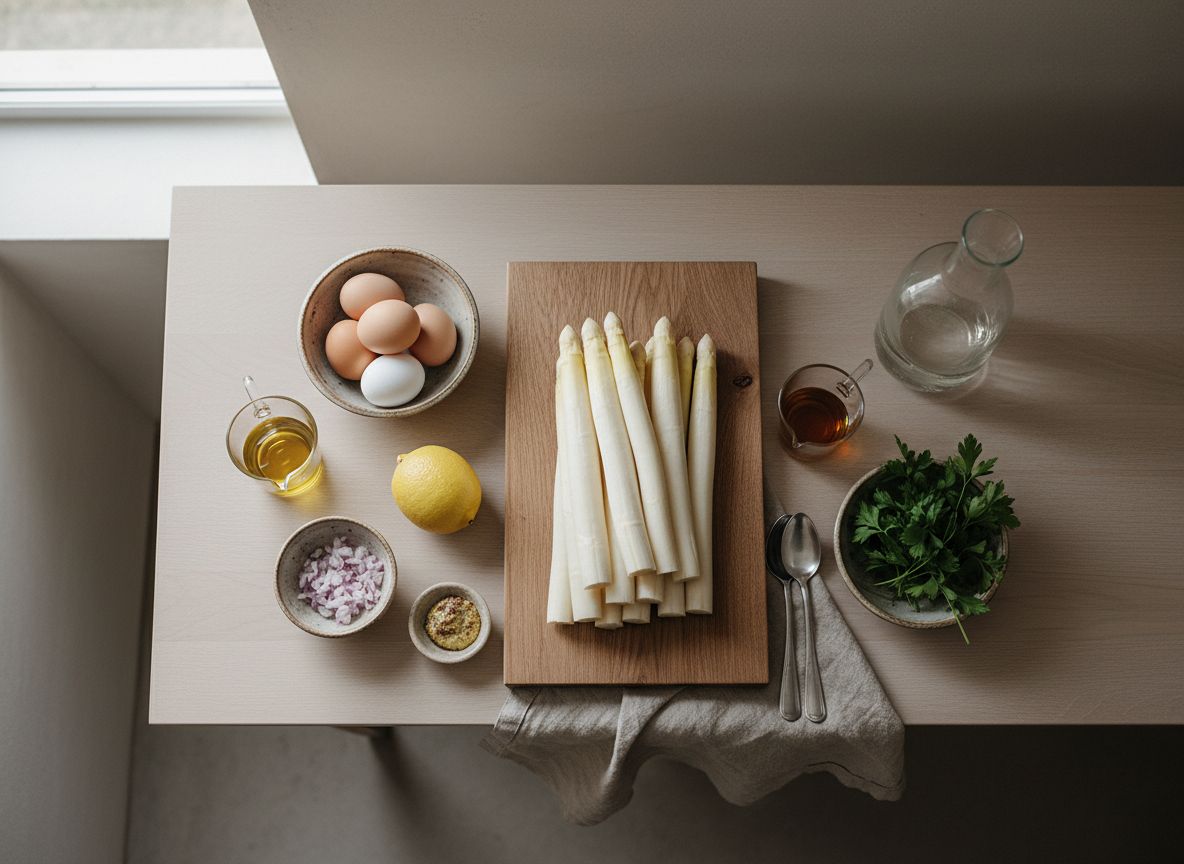 Espárrago Blanco de Navarra con Dos Salsas — ingredientes
