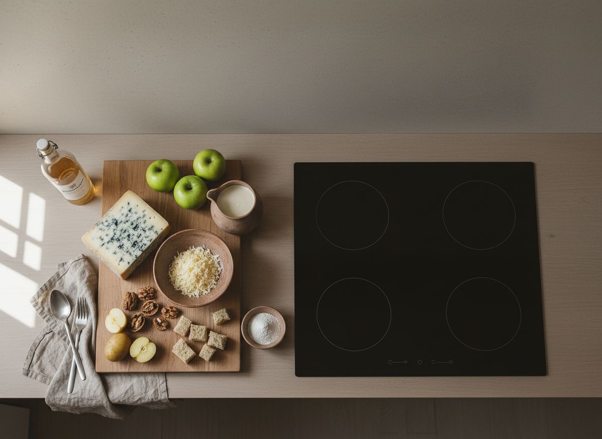 Fondue de Cabrales con Manzana y Pan — ingredientes