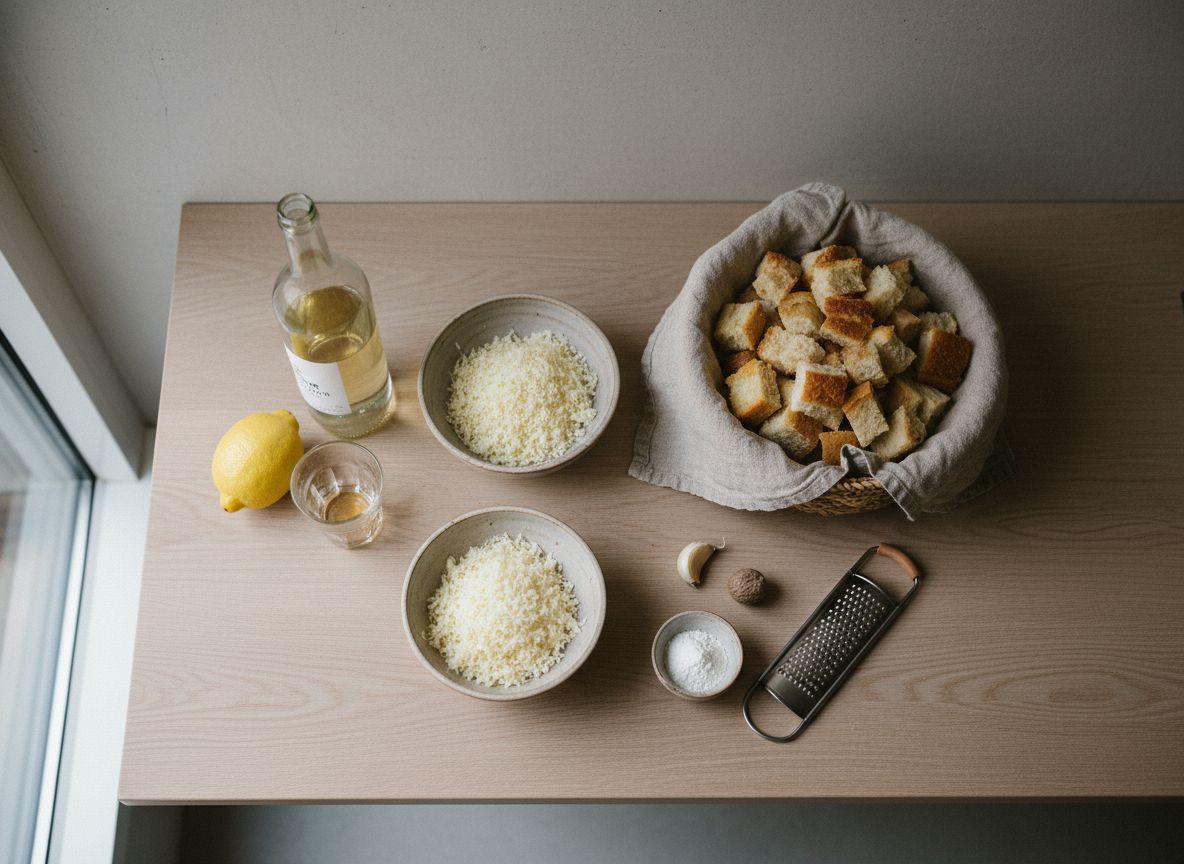 Fondue de Gruyère y Vacherin al Vino Blanco — ingredientes