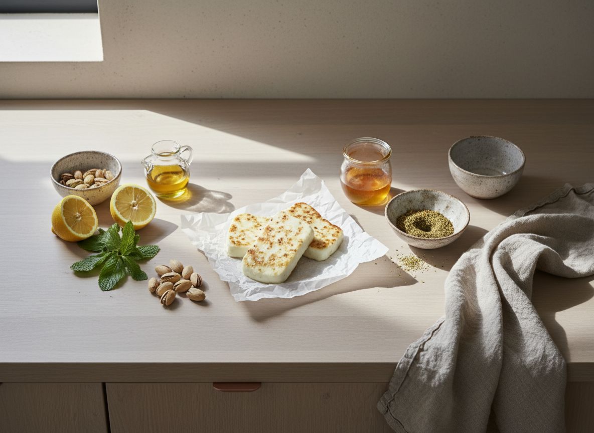Halloumi a la Plancha con Miel y Za'atar — ingredientes
