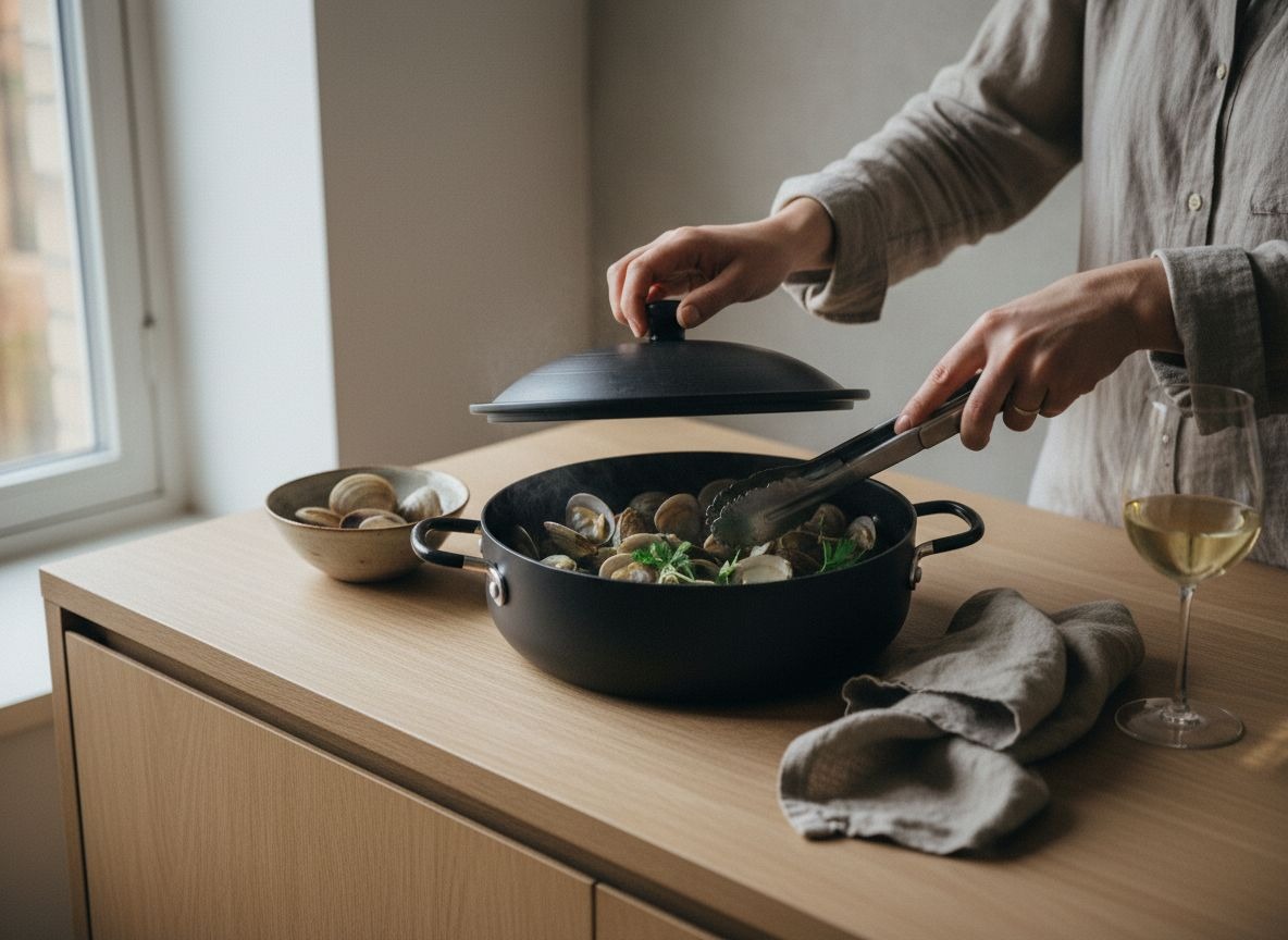 Linguine al Nero di Seppia con Almeja y Bottarga — imagen 2