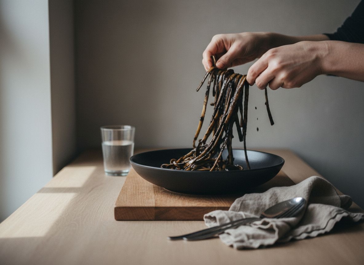 Linguine al Nero di Seppia con Almeja y Bottarga — imagen 5