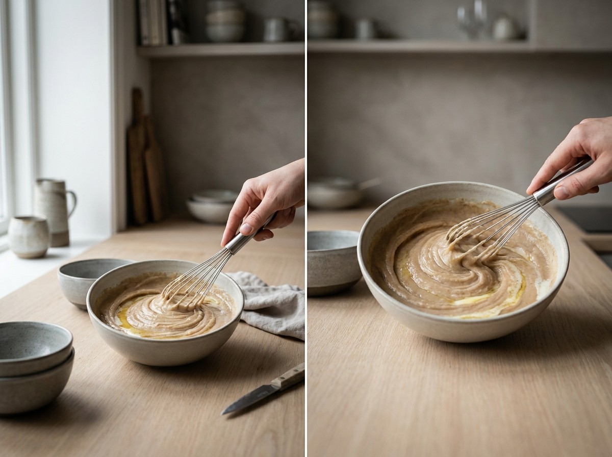 Puré de castaña triturándose sedoso