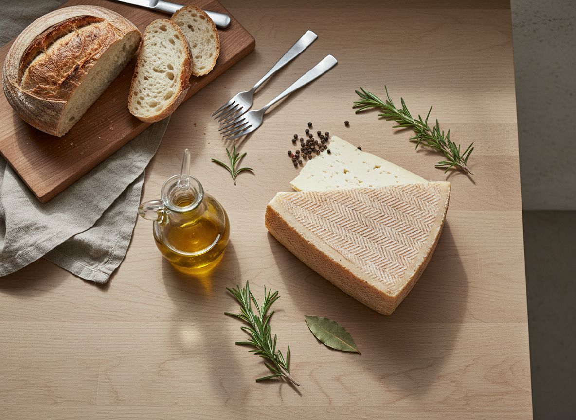 Manchego Curado con Aceite de Oliva y Romero — ingredientes