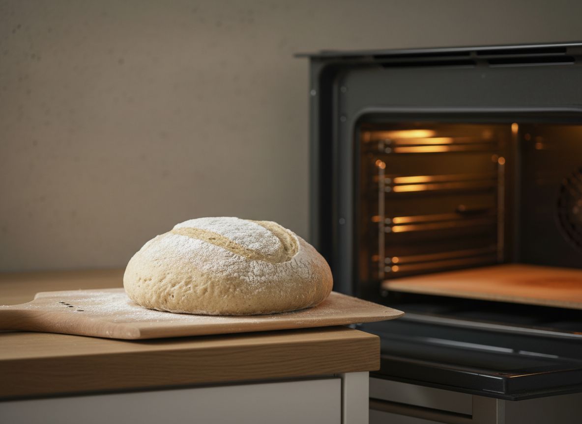 Precalienta el horno a 250 grados con calor arriba y abajo, con la piedra de hornear en la parte media y el recipie