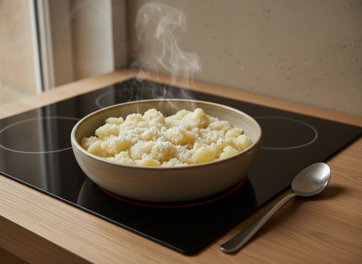 Escurre las patatas y devuélvelas a la olla vacía durante 1 minuto a fuego mínimo, sacudiéndolas de vez en cuando