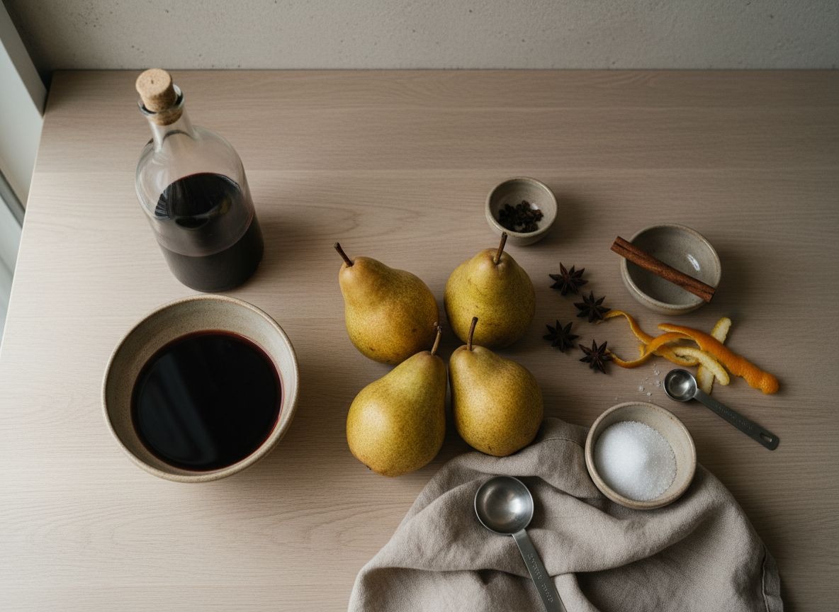 Peras al Vino Tinto con Canela y Anís — imagen 1