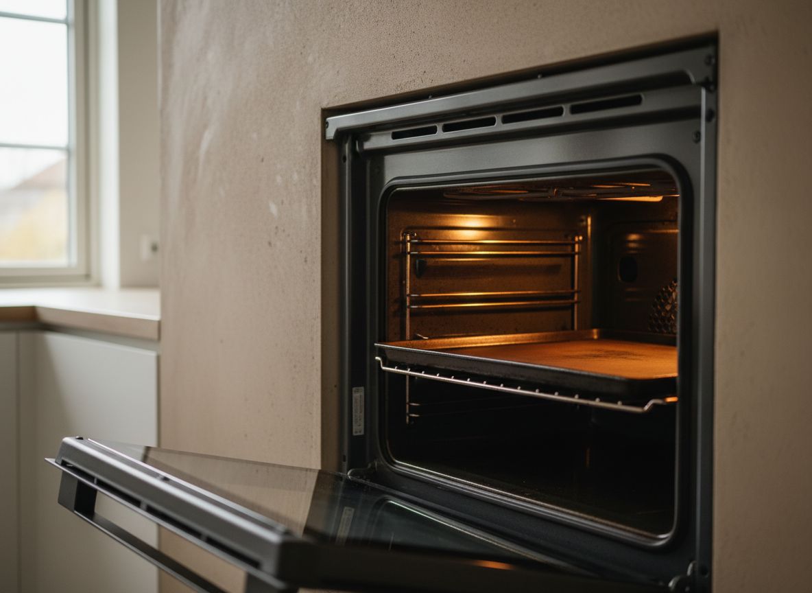 Coloca el acero refractario en el tercio superior del horno y caliéntalo a máxima potencia, entre 250 y 300 grados