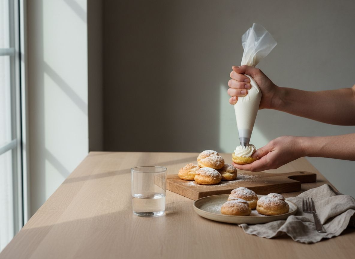 Profiterol Relleno de Nata con Chocolate Caliente — imagen 6