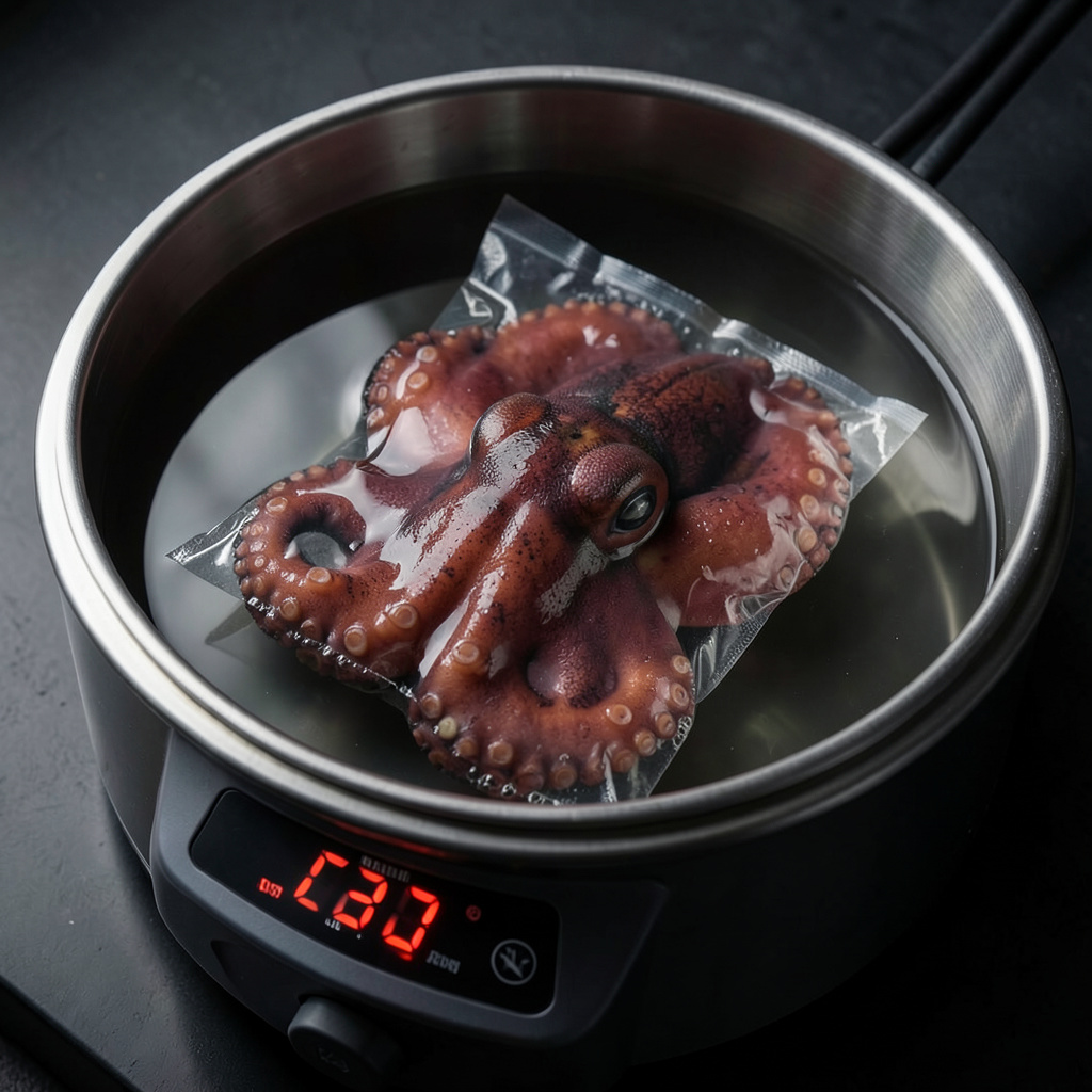 Cocción sous vide a 72°C durante 4 horas