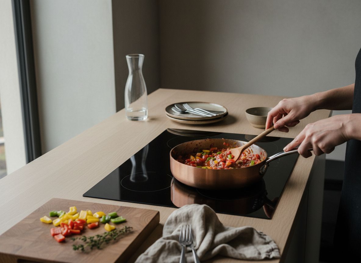 Piperade: sofríe la cebolla picada en los 40 ml de aceite a fuego suave durante 10 minutos, hasta traslúcida
