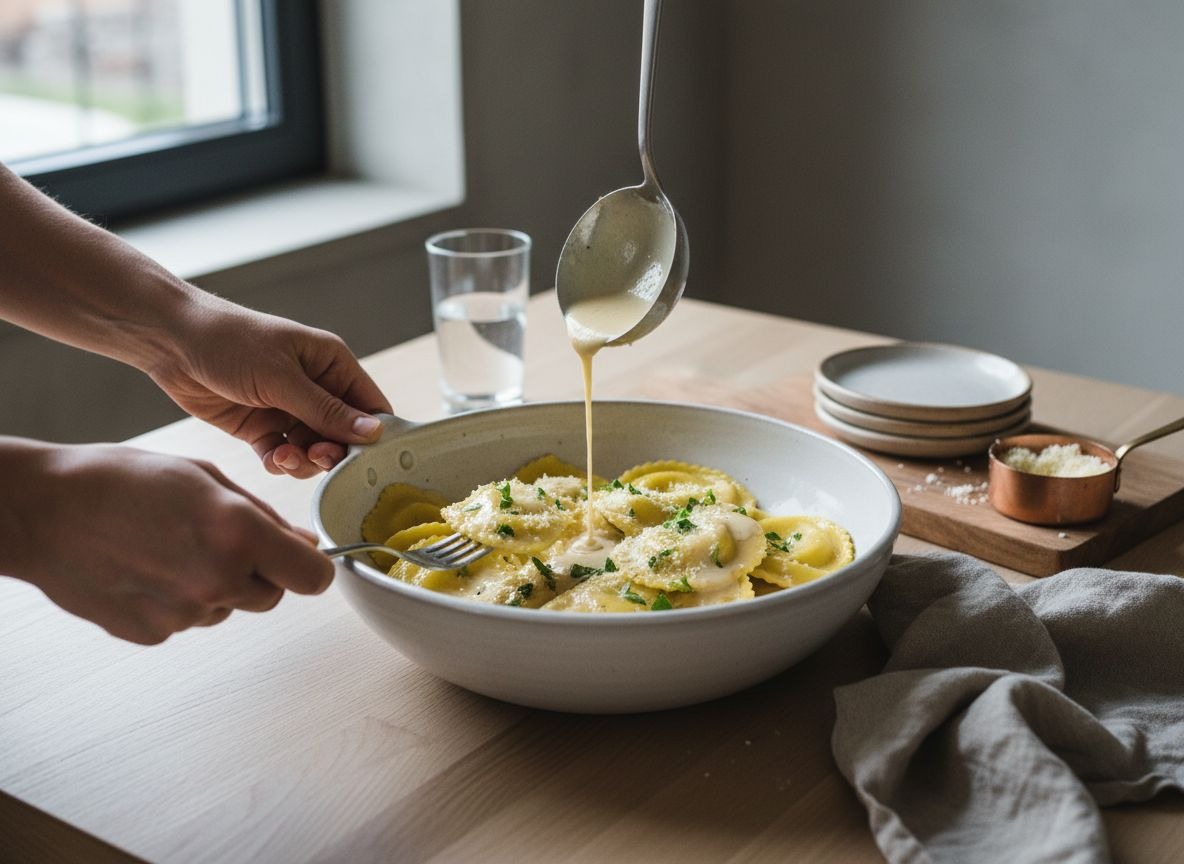 Ravioli de Setas con Crema de Parmesano y Trufa — imagen 7
