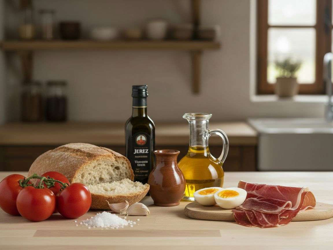 Salmorejo cordobés — ingredientes