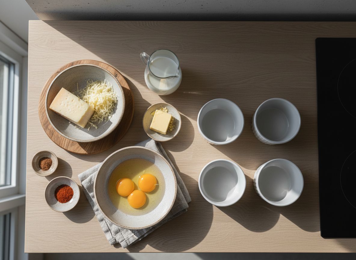 Soufflé de Comté con Corazón Fundente — ingredientes