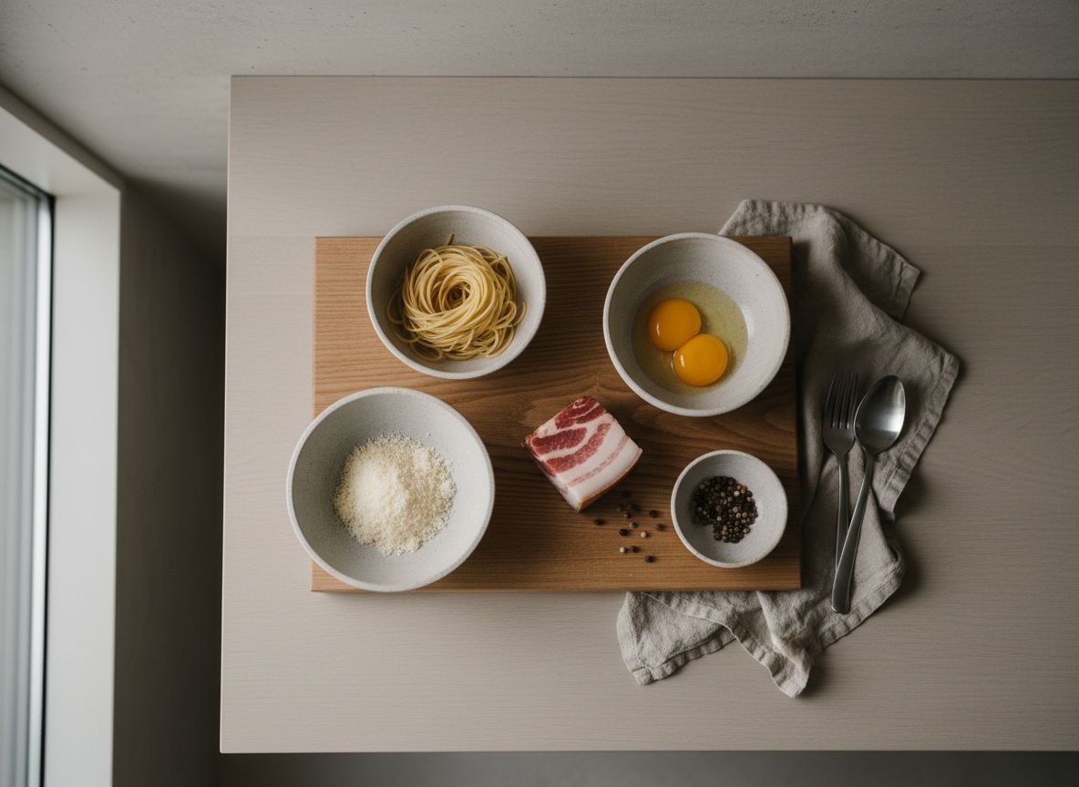 Spaghetti alla Carbonara con Guanciale y Yema — imagen 1