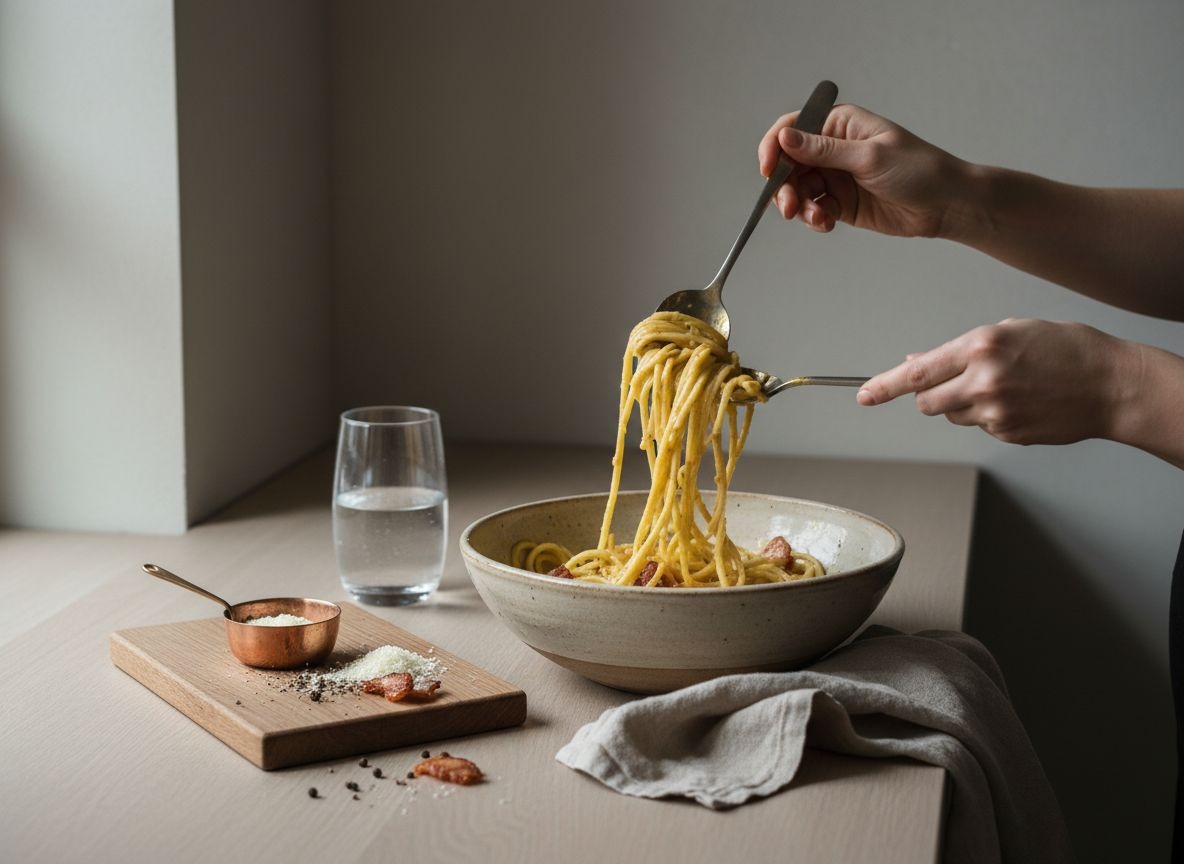 Spaghetti alla Carbonara con Guanciale y Yema — imagen 6