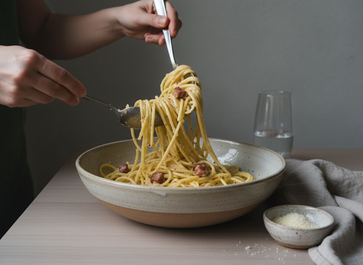 Spaghetti alla Carbonara con Guanciale y Yema — imagen 7