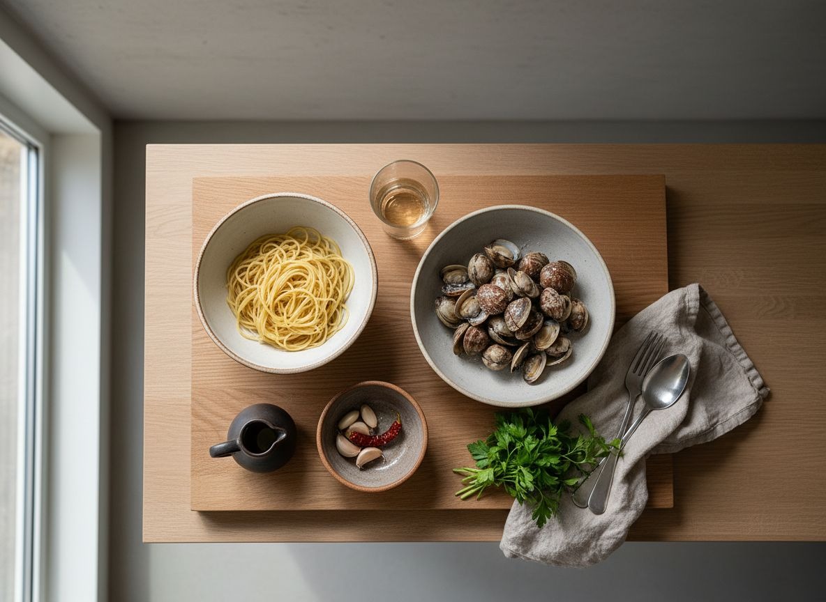 Spaghetti alle Vongole con Almeja y Guindilla — imagen 1
