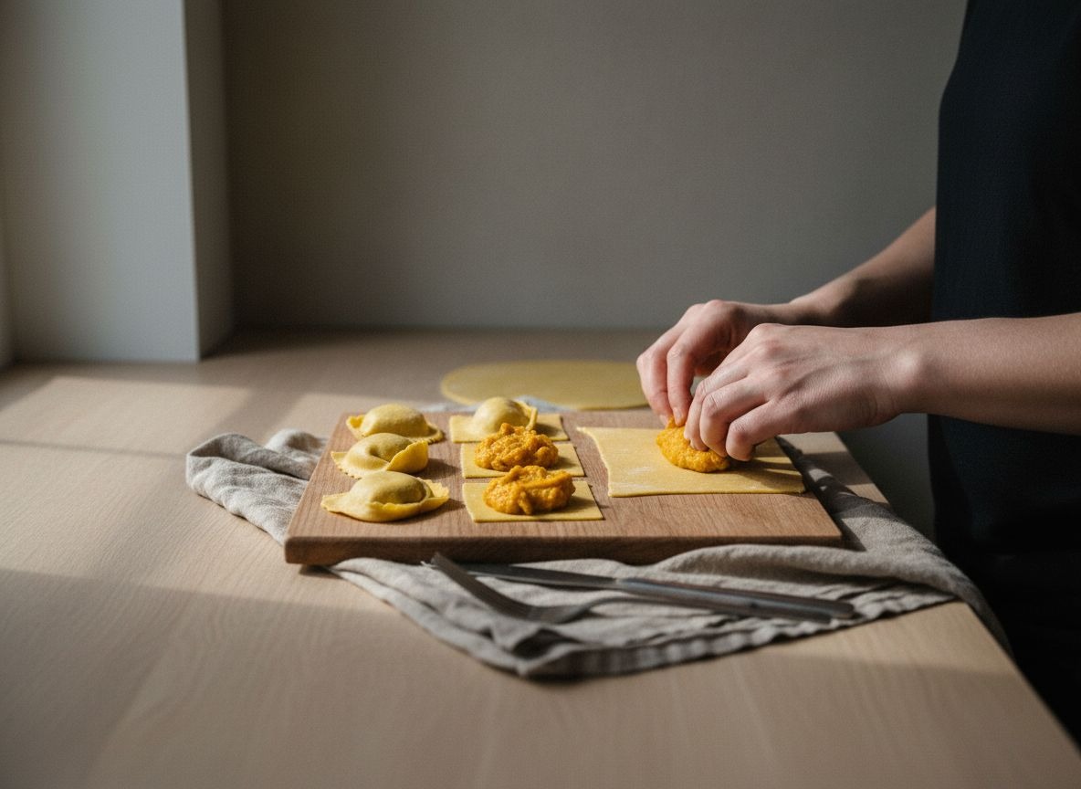 Tortelloni de Calabaza con Amaretto y Noisette — imagen 4