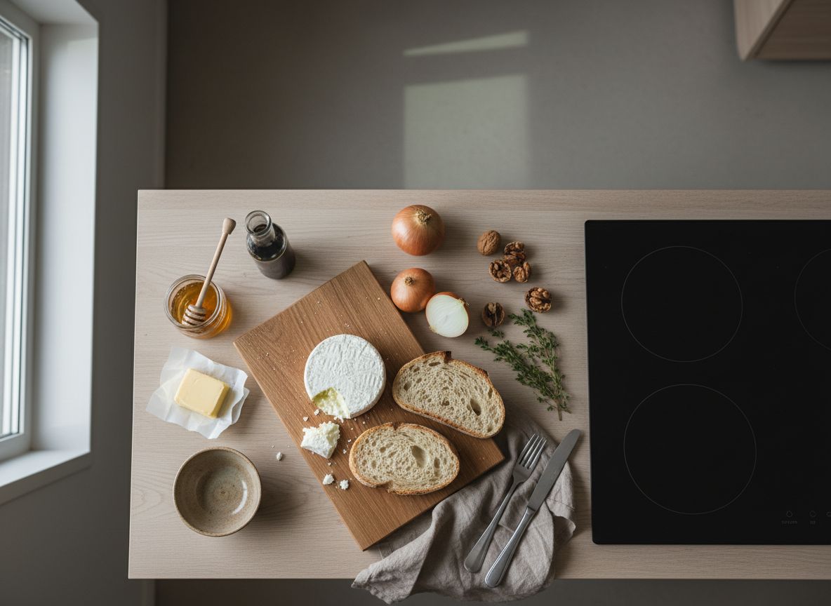 Tosta de Cabra con Cebolla Caramelizada y Miel — ingredientes